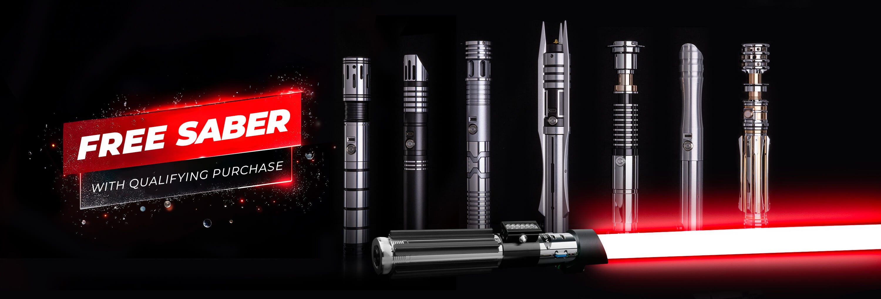 Chose free lightsaber with a qualifying purchase