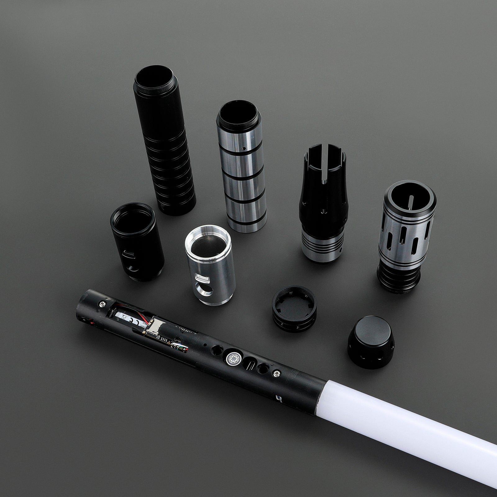 Build it yourself lightsaber kit with 16 possible designs diy-saber-kit-02-rgb, diy-saber-kit-02-xeno