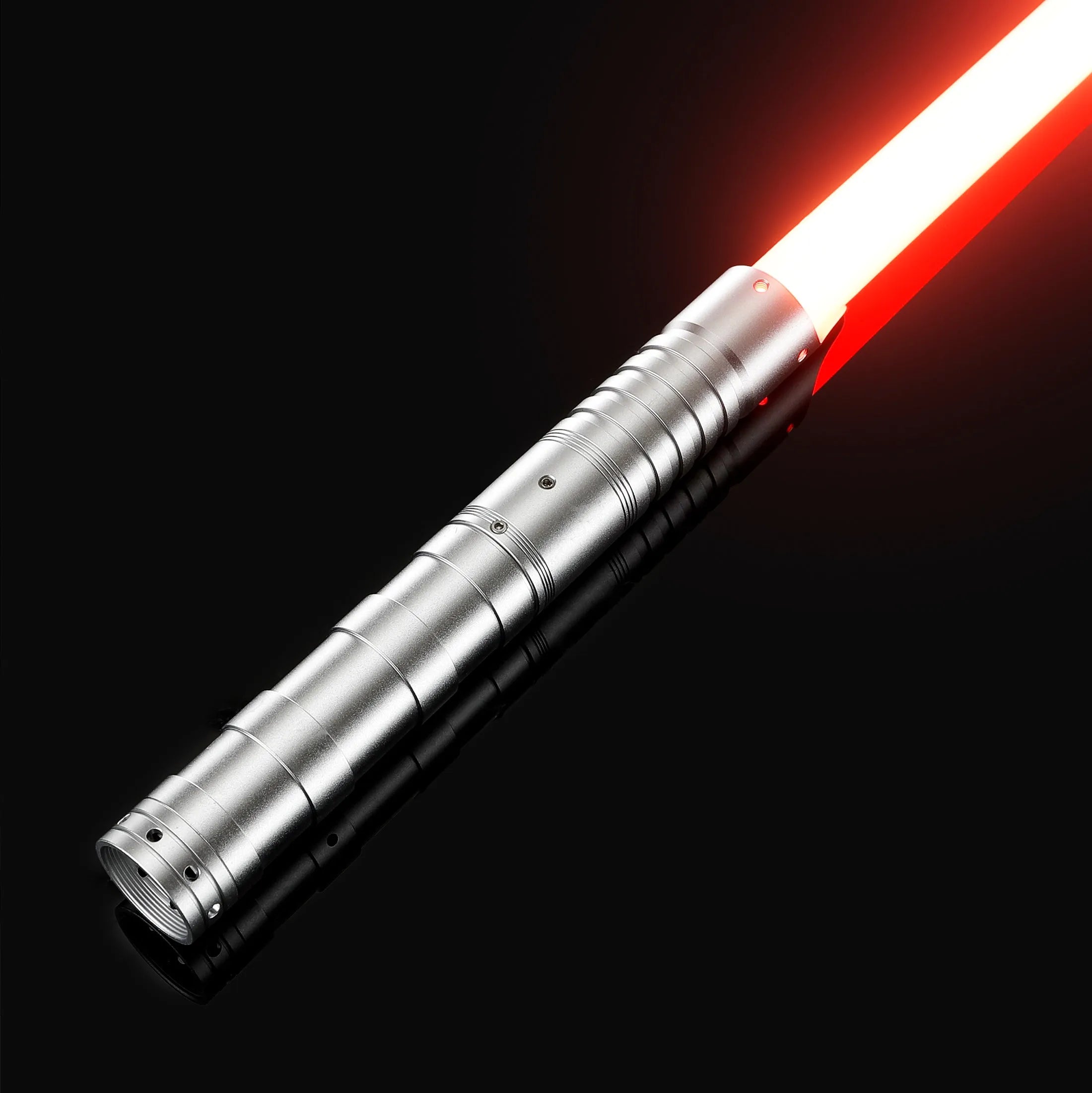 Heavy dueling lightsaber Enforcer 2 hunter-silver-baselit,hunter-silver-xeno