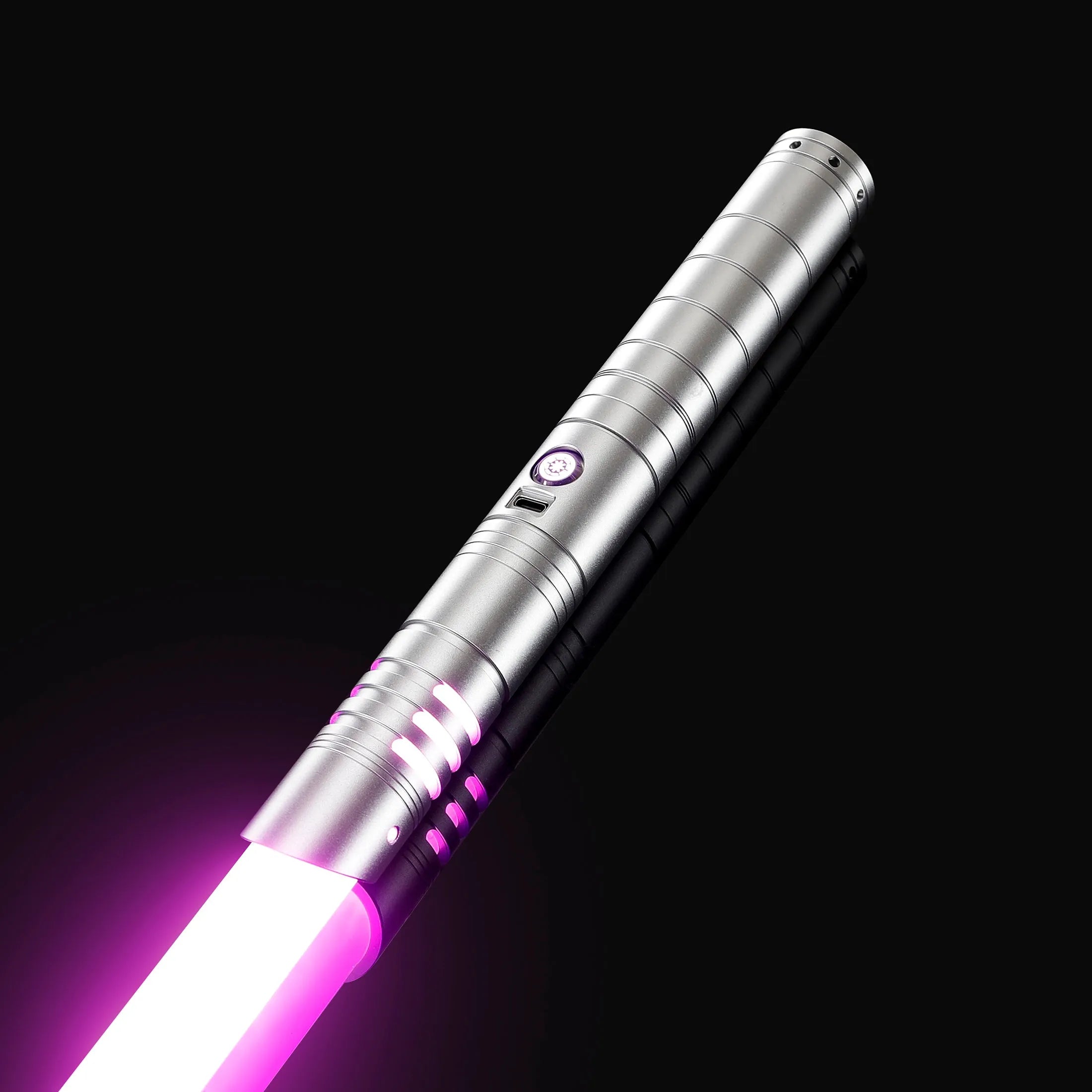 Heavy dueling lightsaber Hunter hunter-silver-baselit,hunter-silver-xeno