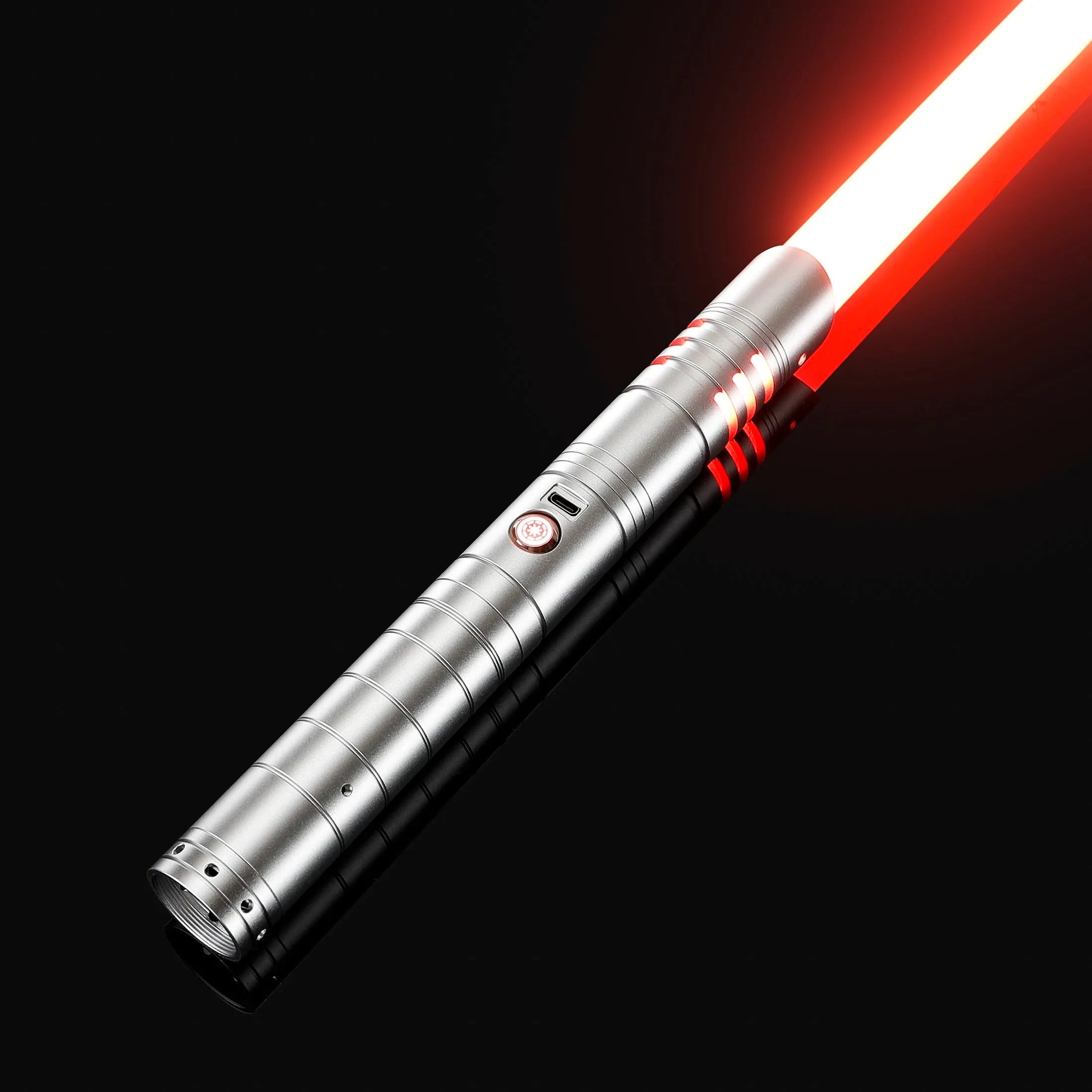 Heavy dueling lightsaber Hunter hunter-silver-baselit,hunter-silver-xeno