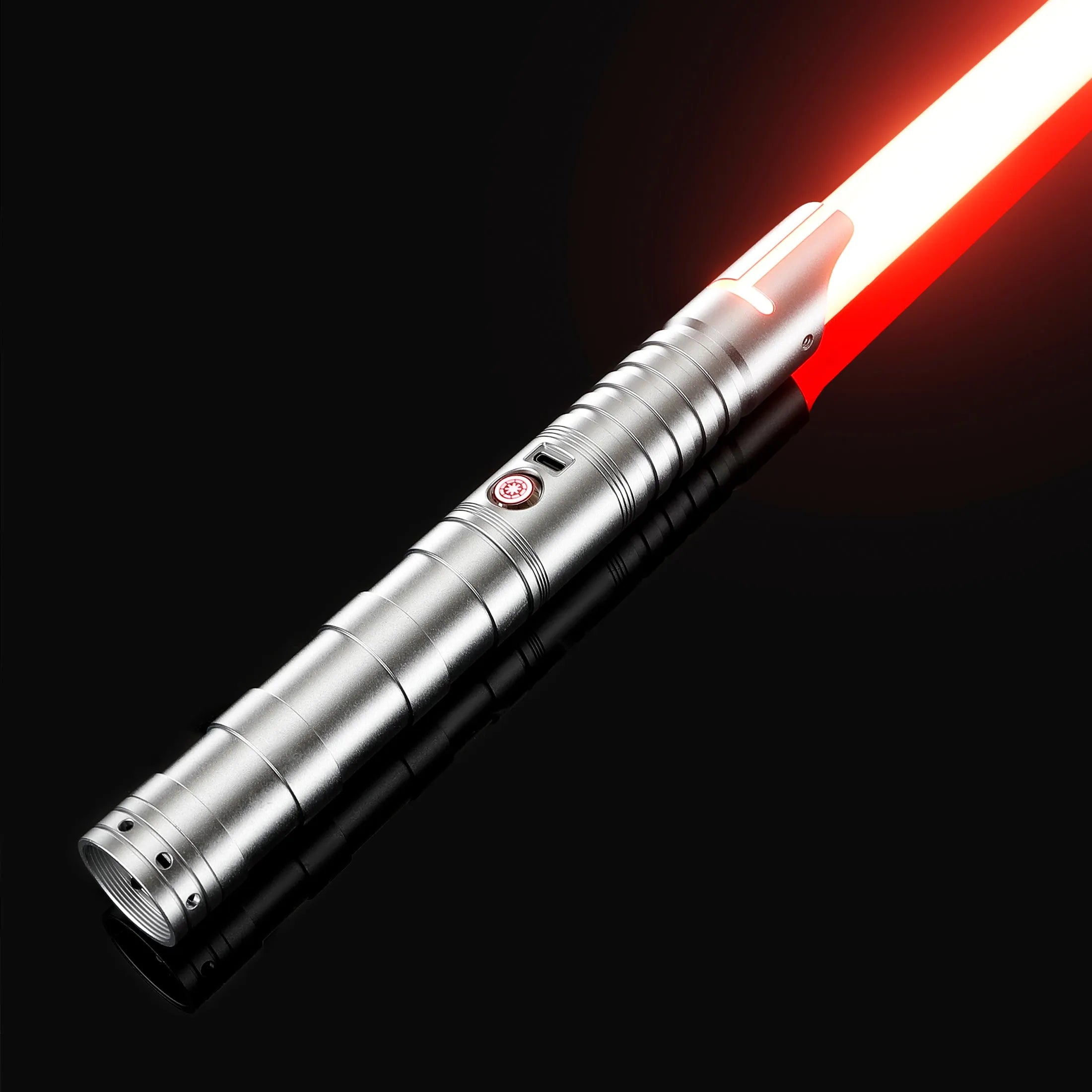 Heavy dueling lightsaber Enforcer 2 hunter-silver-baselit,hunter-silver-xeno