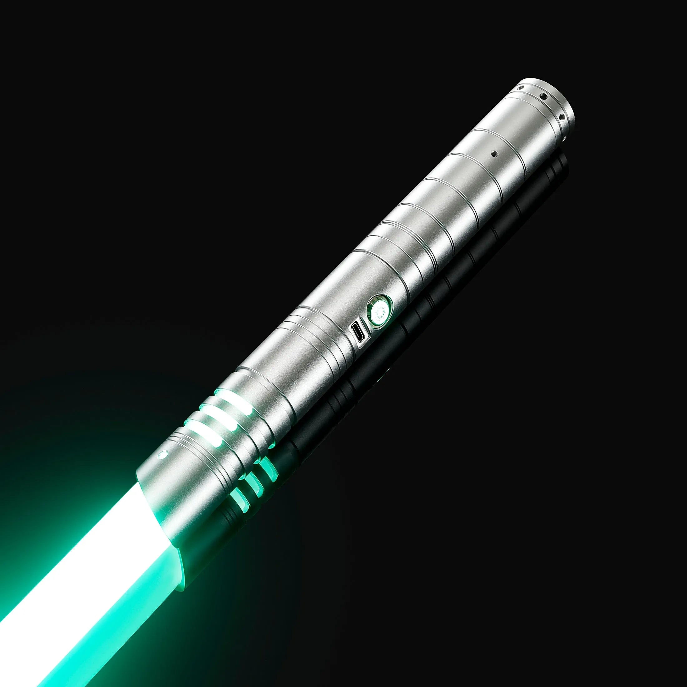 Heavy dueling lightsaber Hunter hunter-silver-baselit,hunter-silver-xeno