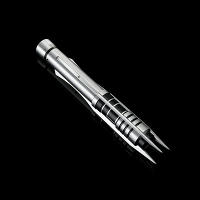 Screen-accurate Jedi Revan saber replica with a grooved T6 Aircraft Aluminum hilt and winged accents.